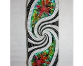 CLEARANCE Paisley Swirl Reverse Glass Mixed Media Painting and Mosaic OAAK