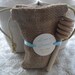 SET OF 10 Love is Sweet Personalized Burlap Wedding Favor Bags with Honey Dipper - Item 1137