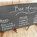 ONE LARGE Frameless Rustic Chalkboard with EASELS for Wedding Signs Photo Props - Item 1109
