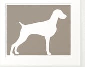 Mod Weimaraner Fine Art Print - 16x20