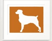 Mod Brittany Spaniel Silhouette Art Print - 11x14