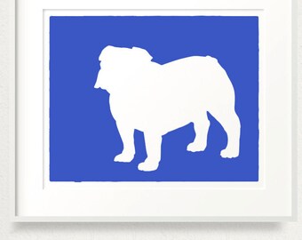 Custom Listing for Sarah - Mod English Bulldog 11x14
