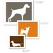 Mod English Bulldog Dog Personalized Silhouette Art Print with Custom Name - 8x10