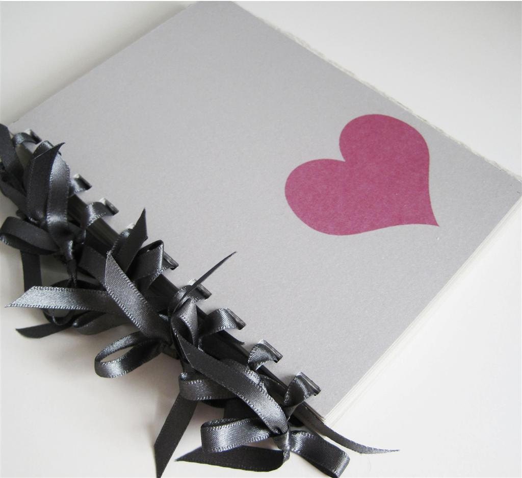 Pink & Dove Grey - blank notebook