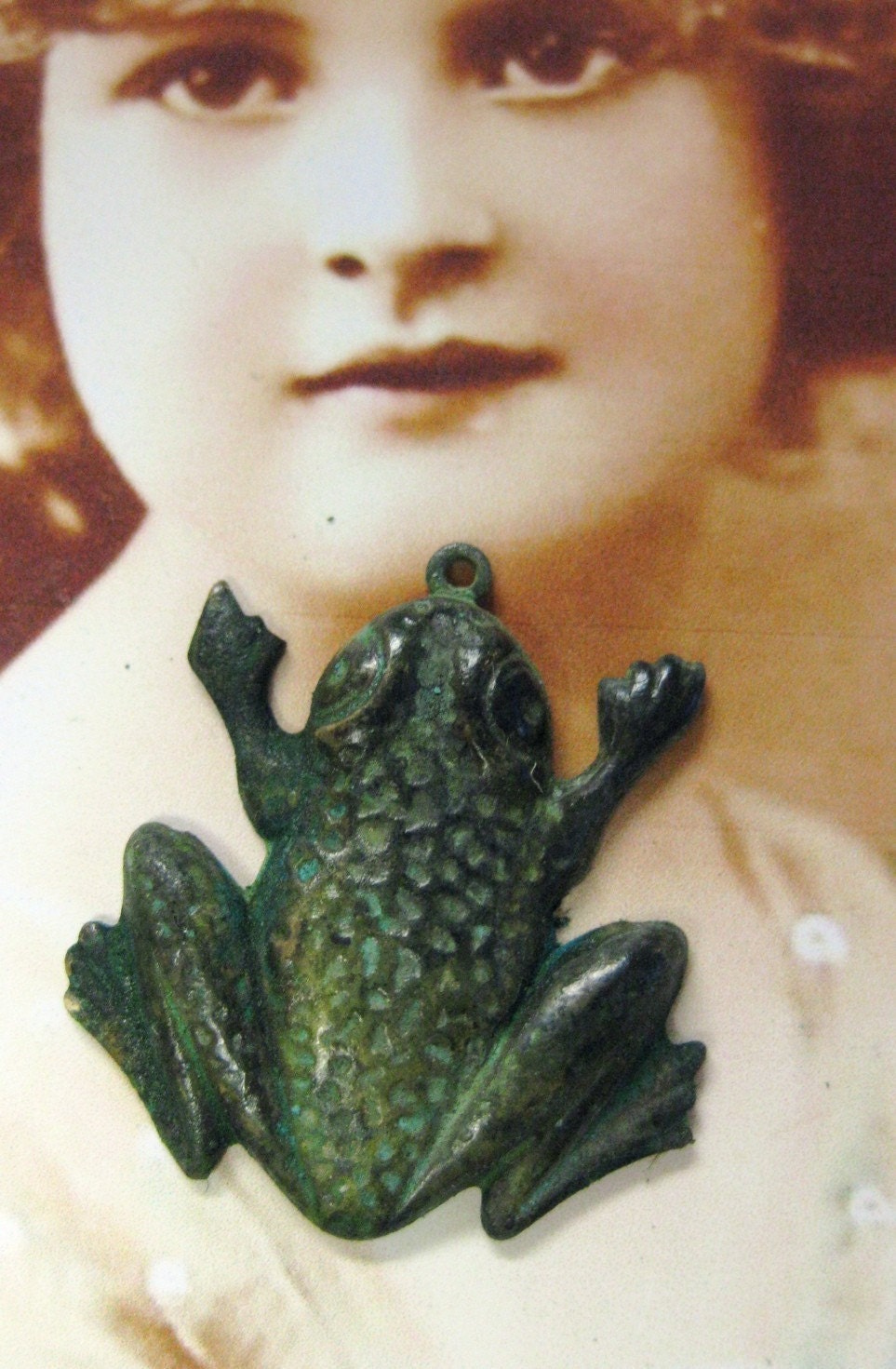 Verdigris Patina  Frog Charms 792VER x2