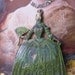 Stunningly Detailed Large Marie Antoinette Verdigris Brass Stamping 381VER