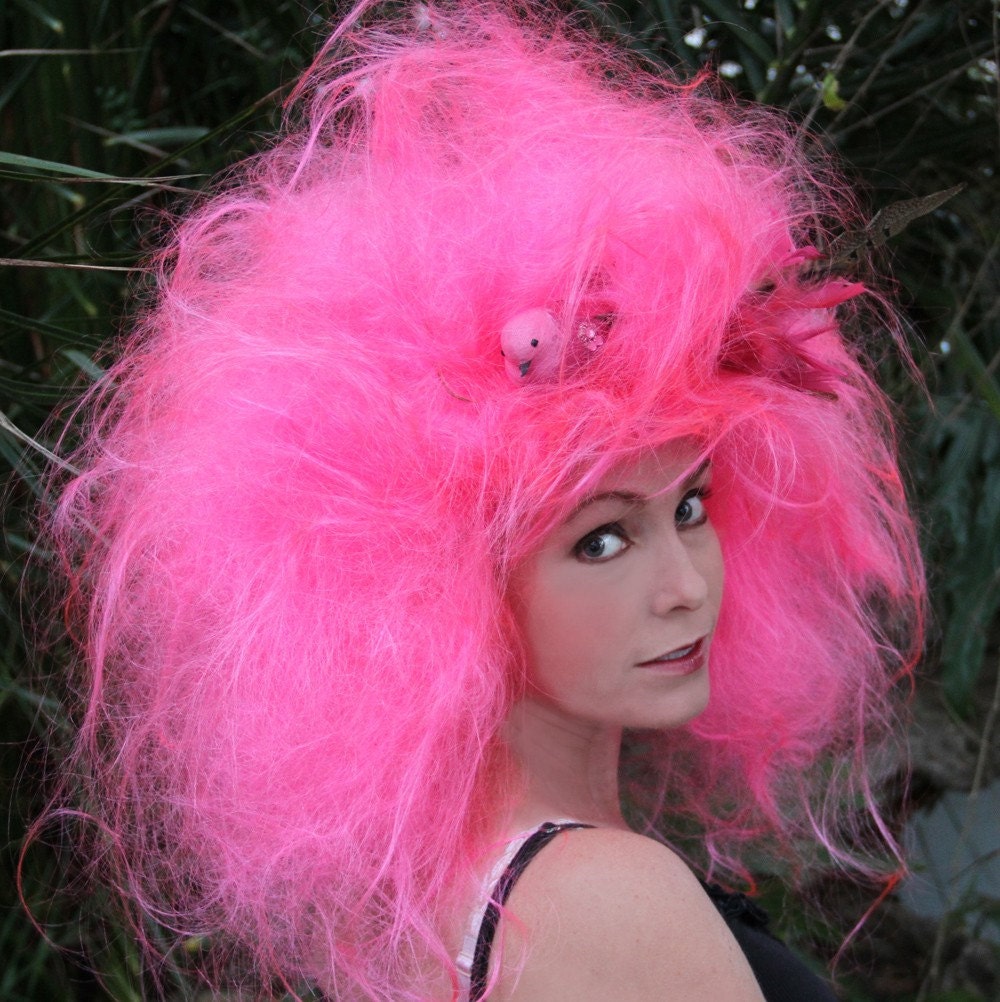 SALE Carnival Wig Art w Birds Nest // Awesome Party Wig ooak