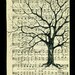 Tree on Vintage Hymnal Book Page