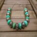 Navajo Warrior, Western Cowgirl Southwestern Turquoise & Tibetan Silver Stone Necklace