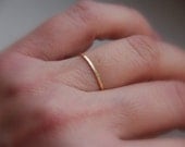 Skinny solid 14k rose pink gold stacking ring,  wedding band, slim stacking ring rose gold, stack ring, stacking band rose gold