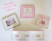 Beautiful Baby Girl Baby Glittery Princess Baby Shower Gift Set Shelf, frames, plaque