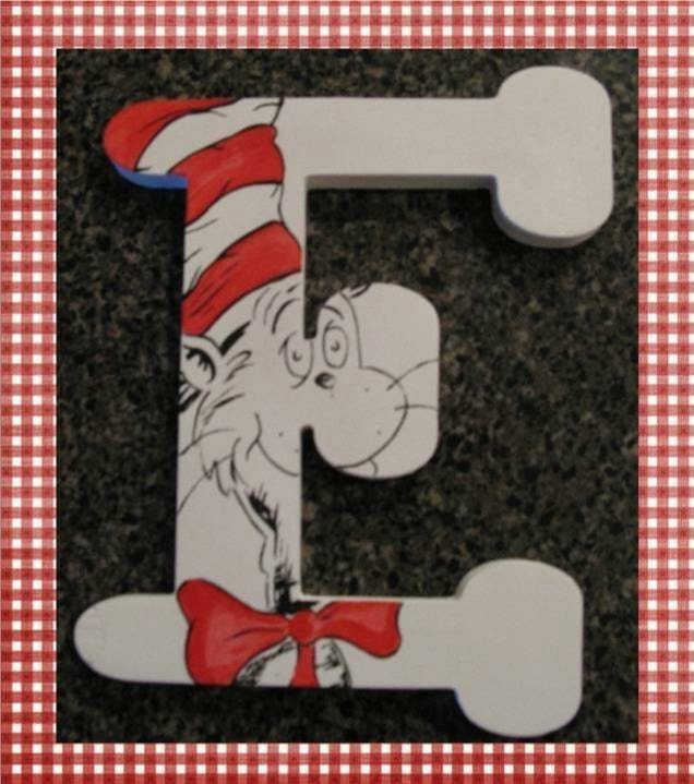 Dr Seuss Hand Painted Custom Wood Wall Letters Wall Art Children Nursery Pottery Barn Kids