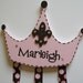 Hand Painted Personalized Princess Crown Hair Bow Holder Accessories for Girls