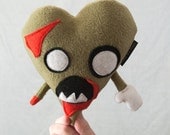 I Heart Zombies - Valentine's Day Plush Zombie Heart
