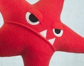 Large Starfish Fleece Plush - Red