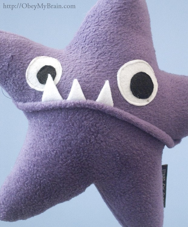 Small Starfish Fleece Plush - Purple