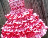 Custom Boutique Hot Pink Red Mezzanine Nie Nie Skirt Girl 2 3 4 5 6 7 8 Pink Made to order