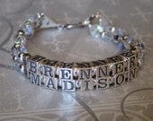 Personalized Mamacita Bracelet - Custom Name - STERLING SILVER - 2 Names