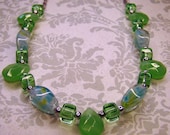 READY TO SHIP - Eva Necklace in Green Opaque