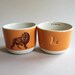 L is for lion wee tea cup in orange