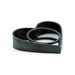 Black Heart Ring Pendant 2 in 1. Oxidized - Texturized Sterling Silver. Blackened. US Size 6. Handmade by Maria Goti Joyas