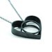 Black Heart Ring Pendant 2 in 1. Oxidized - Texturized Sterling Silver. Blackened. US Size 6. Handmade by Maria Goti Joyas