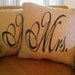 Mrs Burlap 18x18 Decorative Pillow Cover, Throw Pillow ,Toss Pillow, Accent Pillow