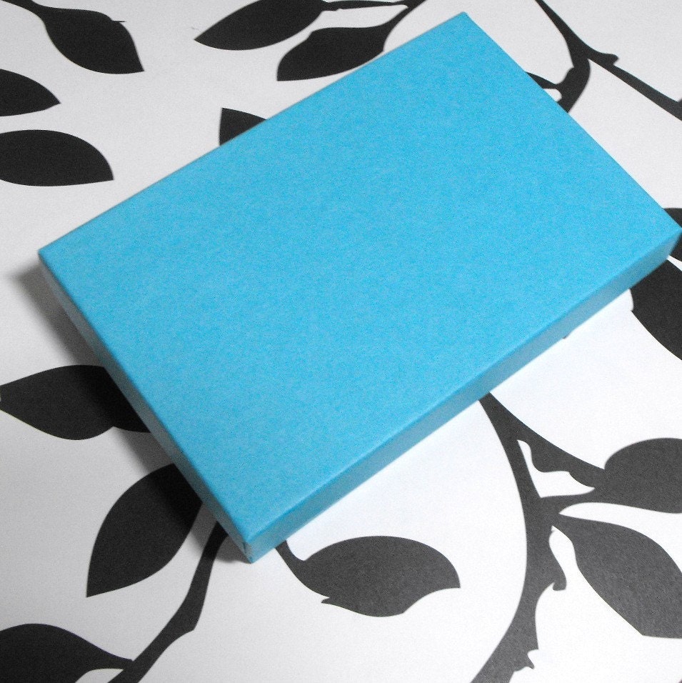 10 Pack Cotton Filled Matte Light Blue Color Jewelry Gift and Retail Boxes 5.5 X 3.5 X 1 Inch Size