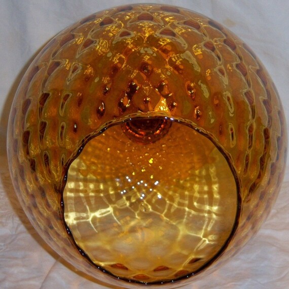 Vintage Brandy Snifter in Optical Amber Glass by UknowUneedAnother