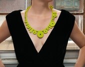 Binary Necklace // Lime