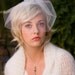 Tulle mini blusher veil - Bridal veil, ready to Ship 772