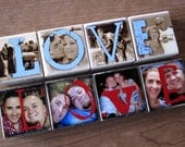 Personalized Photo Blocks instead of a card- set of 4- custom made with Love