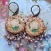 Lilygrace Vintage Rose Golden Yellow Cameo Earrings with Freshwater Pearls