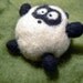 Needle Felted Baby Panda Bear Plushie Christmas Ornament