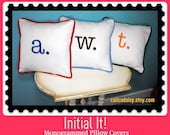 Letter Pillow Cover - Initial It - 16 x 16 square