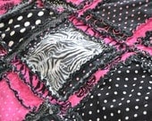 CUSTOM King Size Rag Quilt You Pick Colors, Made to Order