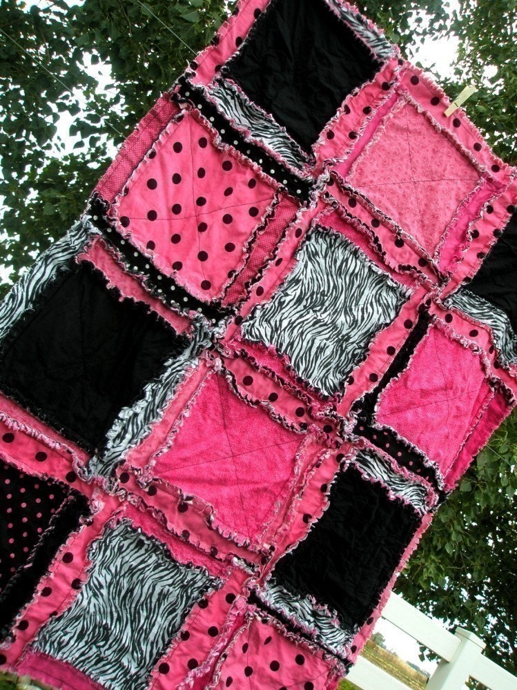 PATTERN, Rag Quilt, Twin Size Blanket Bedding, Sewing Instructions, Instant Download