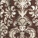 Flannel Fabric, Brown Damask white, 1/2 Yard, More Yardage Available
