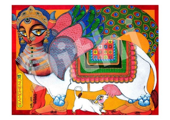 Kamdhenu the wish granting Goddess PRINT