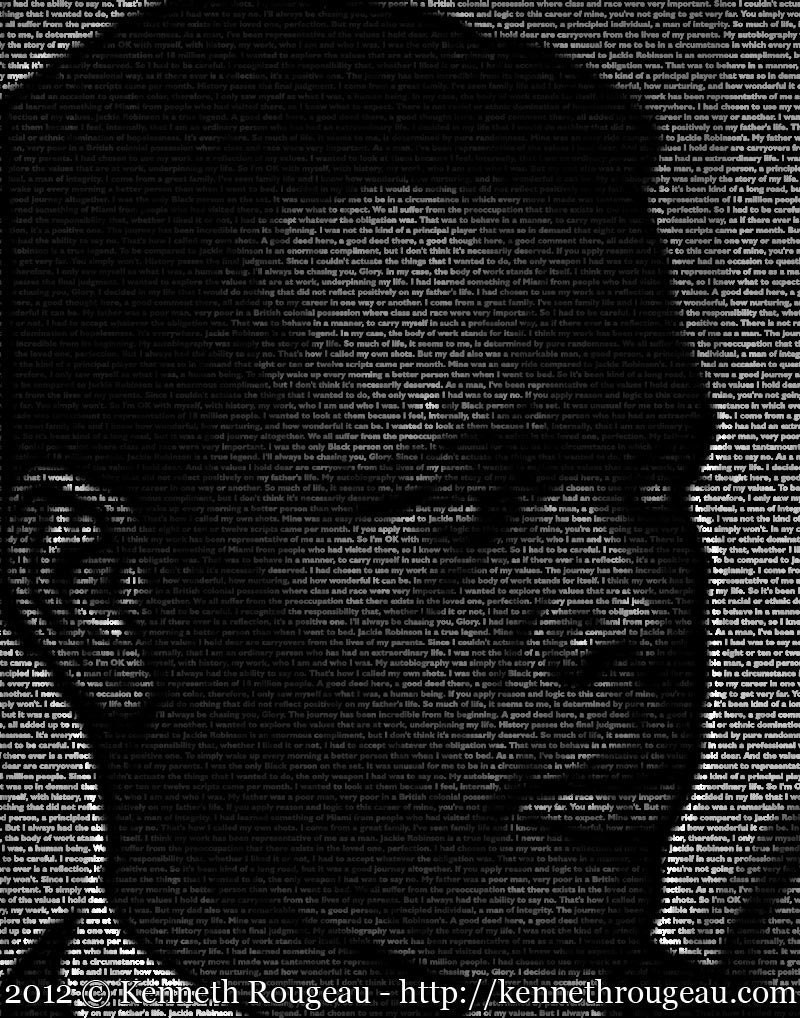 Sidney Poitier - 11x14 Typographical Portrait Fine Art Print