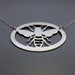 Hand Cut Silver Honey Bee Necklace - Nature Jewelry