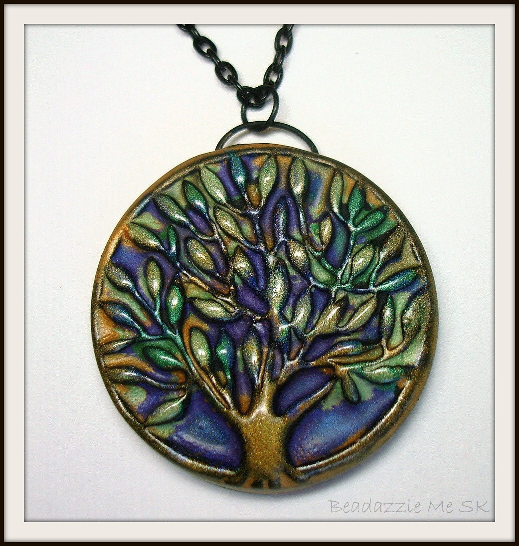 bead of the tree of life made from clay