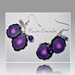 Polymer Clay Purple Faux Geode Rock Slice Earrings
