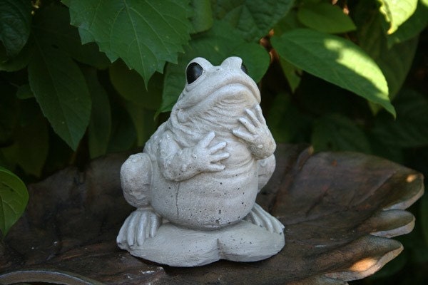 Cement Garden Frog Statue Great By A Toad House by PhenomeGNOME