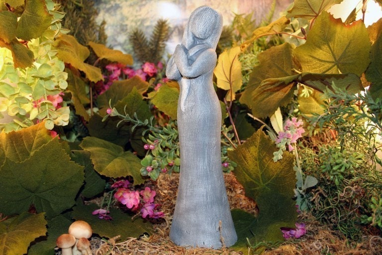 Concrete Goddess Statue Mother Earth Gaia or Altar Sculpture