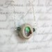 Mexican Cantera Opal and Tourmaline Necklace in Sterling Silver - Flash