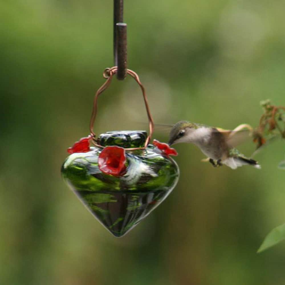 Recycled material hummingbird feeder Green by SageStudios