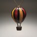 Hot Air Balloon Necklace - Hand-sculpted, Polymer Clay, OOAK