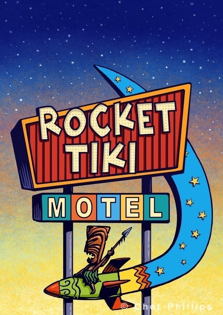 Rocket Tiki Googie Sign