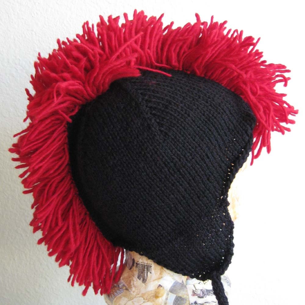 mohawk hat cherry red